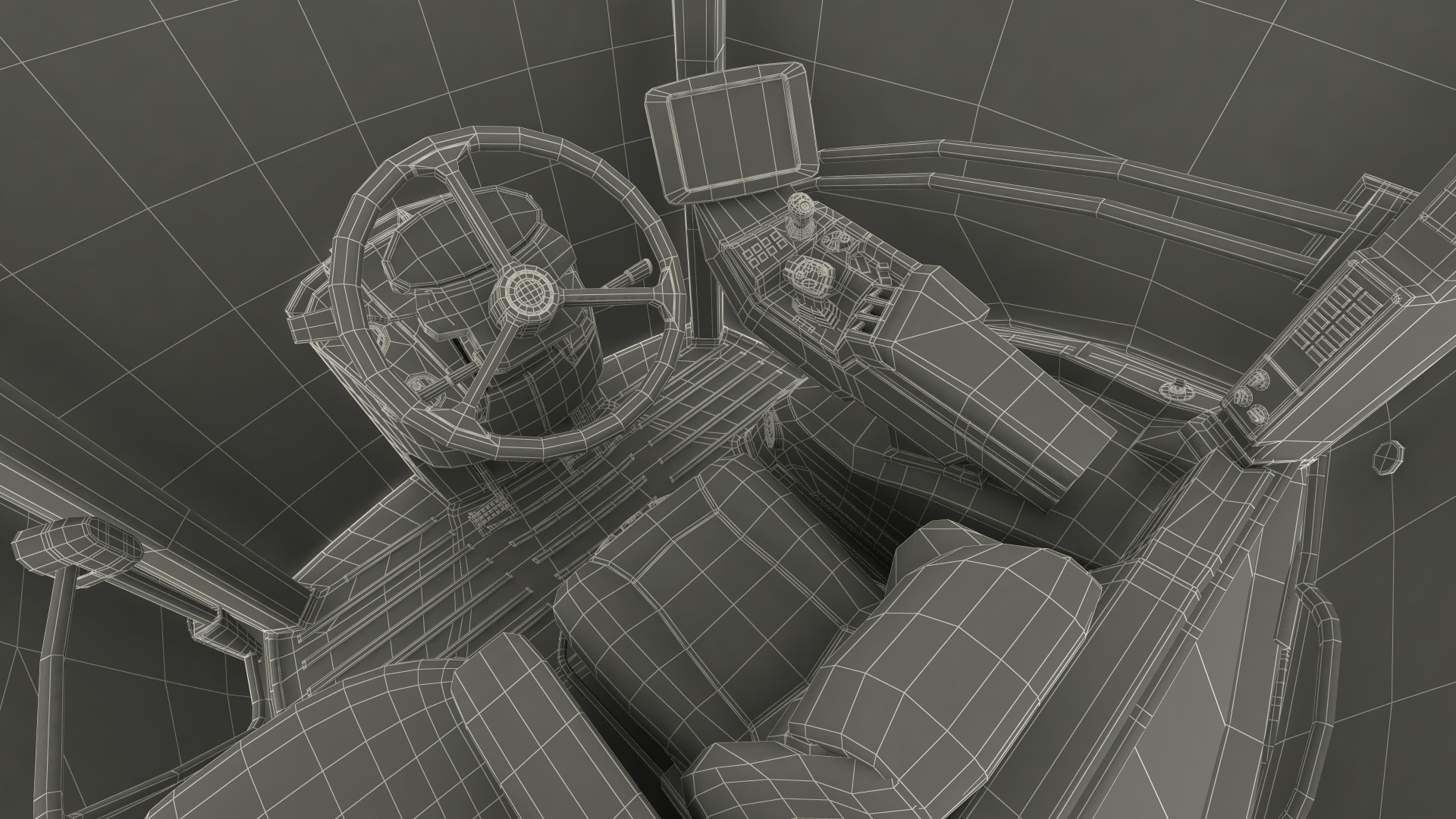 Generic Tractor Detailed Interior Dirty with Transbordeur 3D