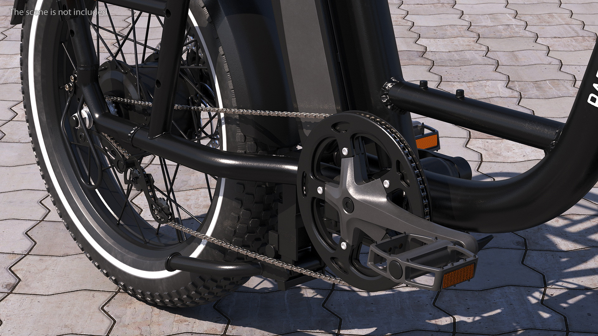 Electric Delivery Bike RadRunner Black Rigged for Cinema 4D 3D model