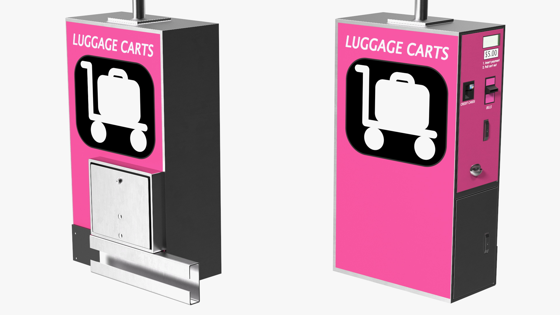 3D model Luggage Cart Management Unit for Airport