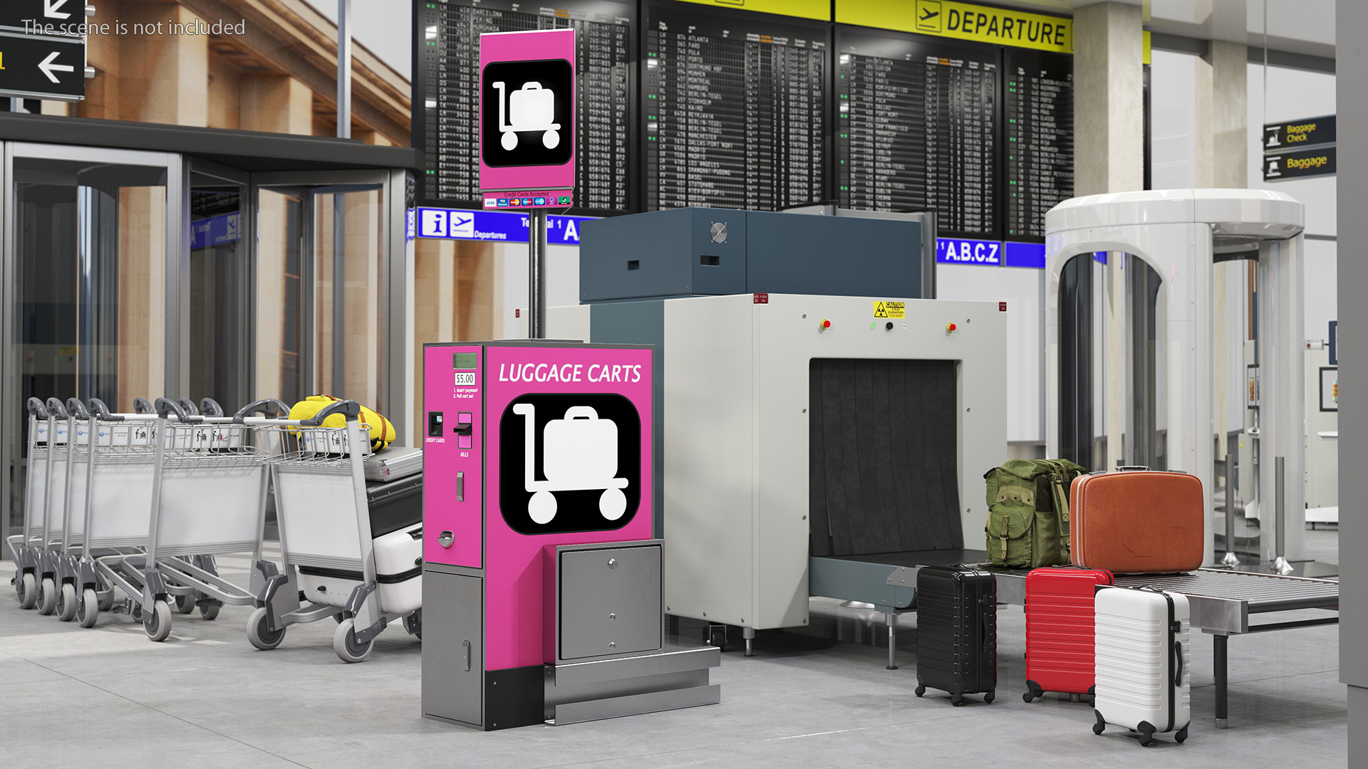 3D model Luggage Cart Management Unit for Airport