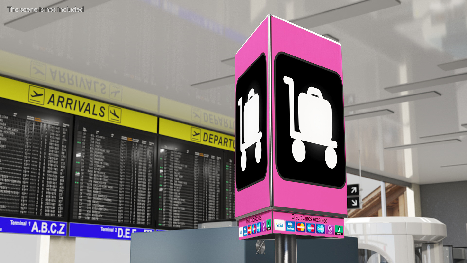 3D model Luggage Cart Management Unit for Airport