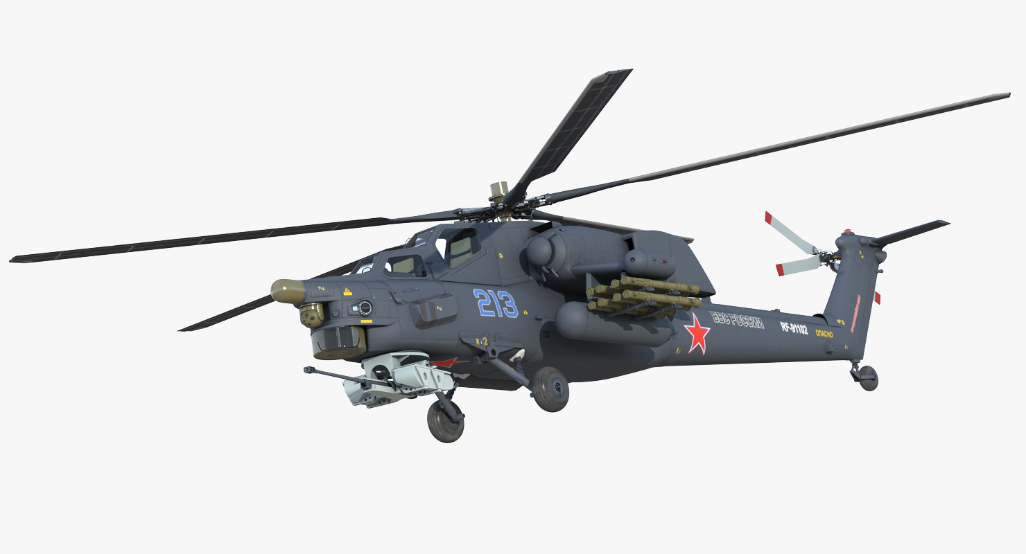 Attack Helicopter MI 28H Havoc Rigged 3D