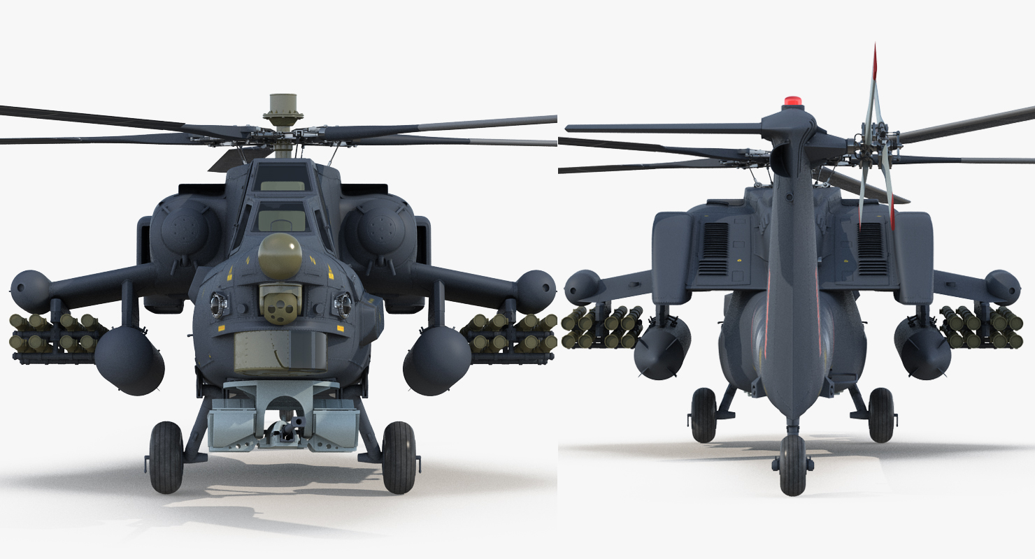 Attack Helicopter MI 28H Havoc Rigged 3D