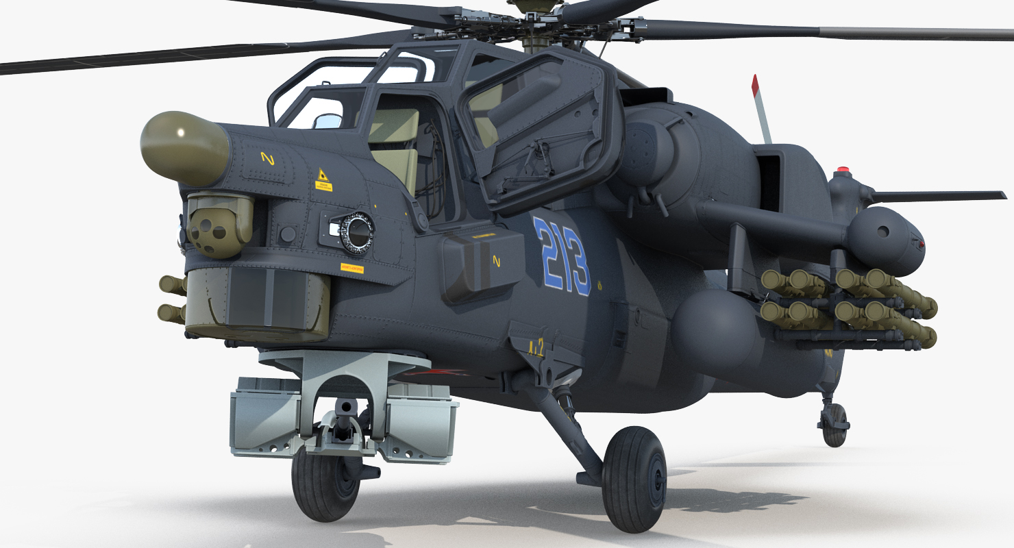 Attack Helicopter MI 28H Havoc Rigged 3D