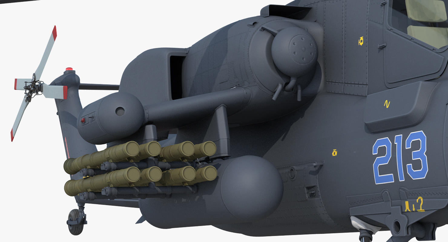 Attack Helicopter MI 28H Havoc Rigged 3D