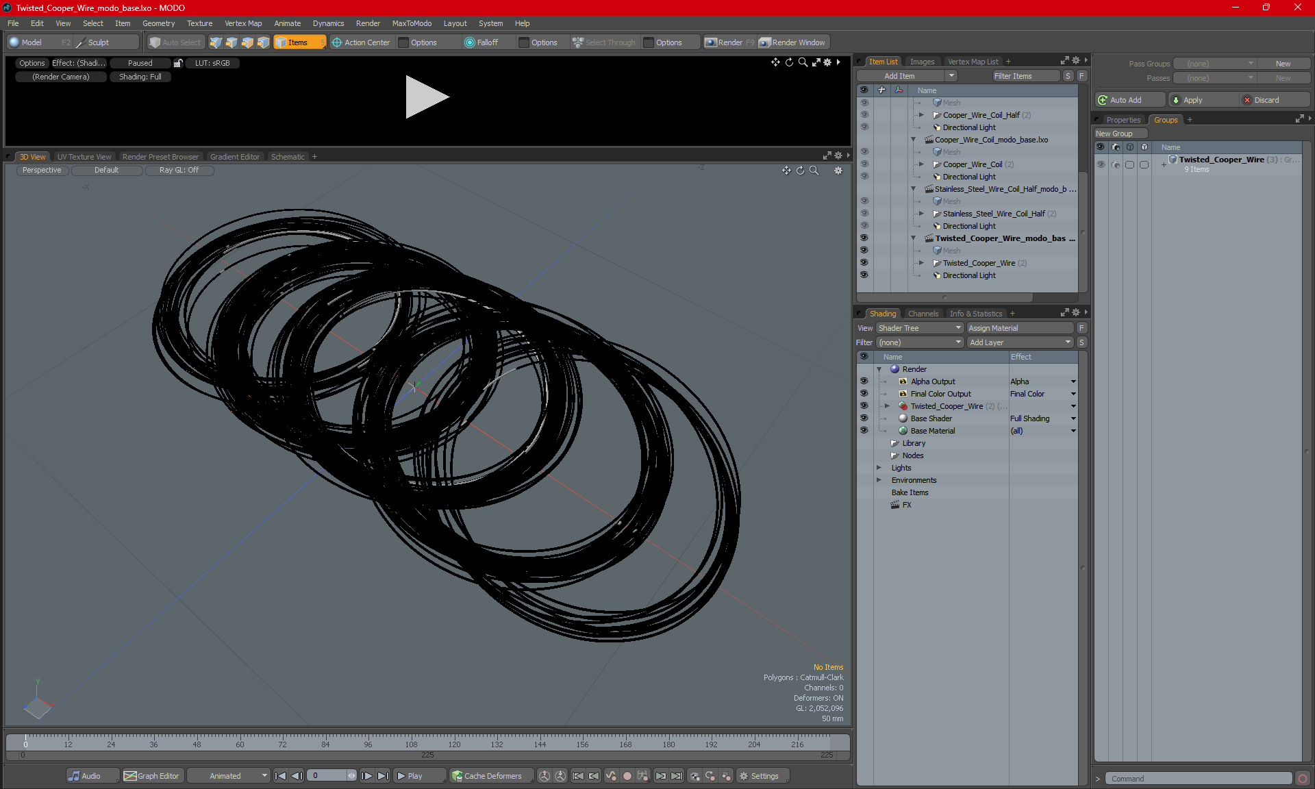 Twisted Cooper Wire 3D model