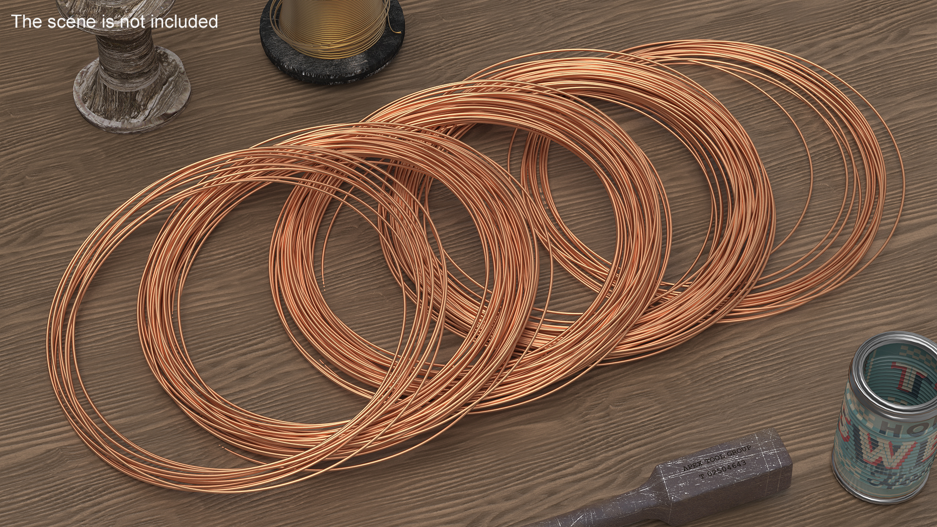 Twisted Cooper Wire 3D model