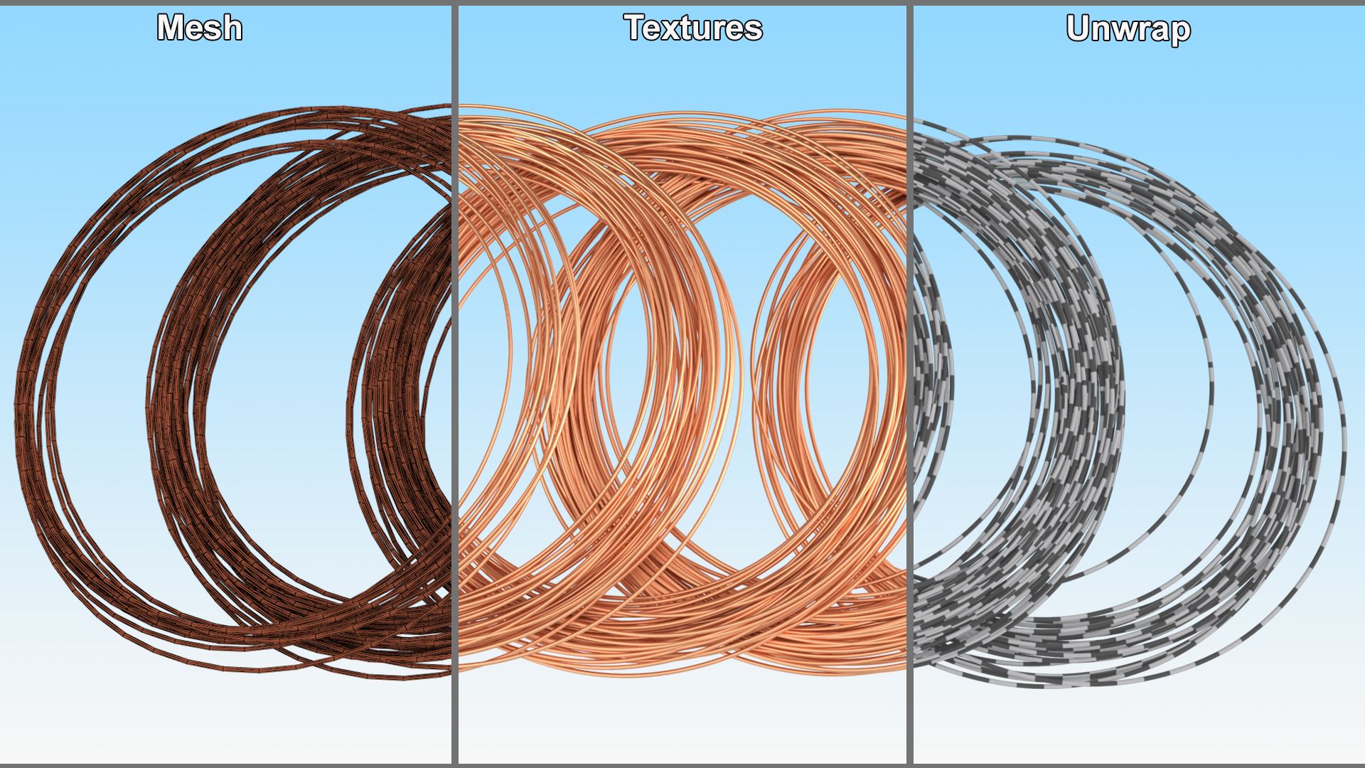 Twisted Cooper Wire 3D model