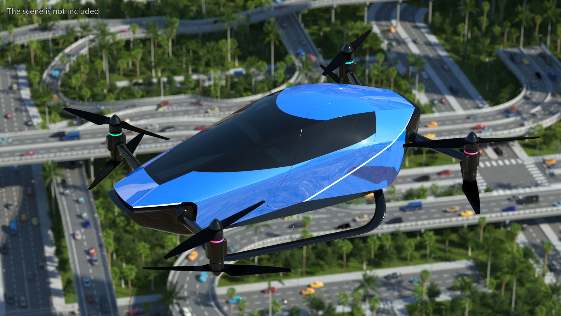 3D Electric Flying Car for Two Seats model