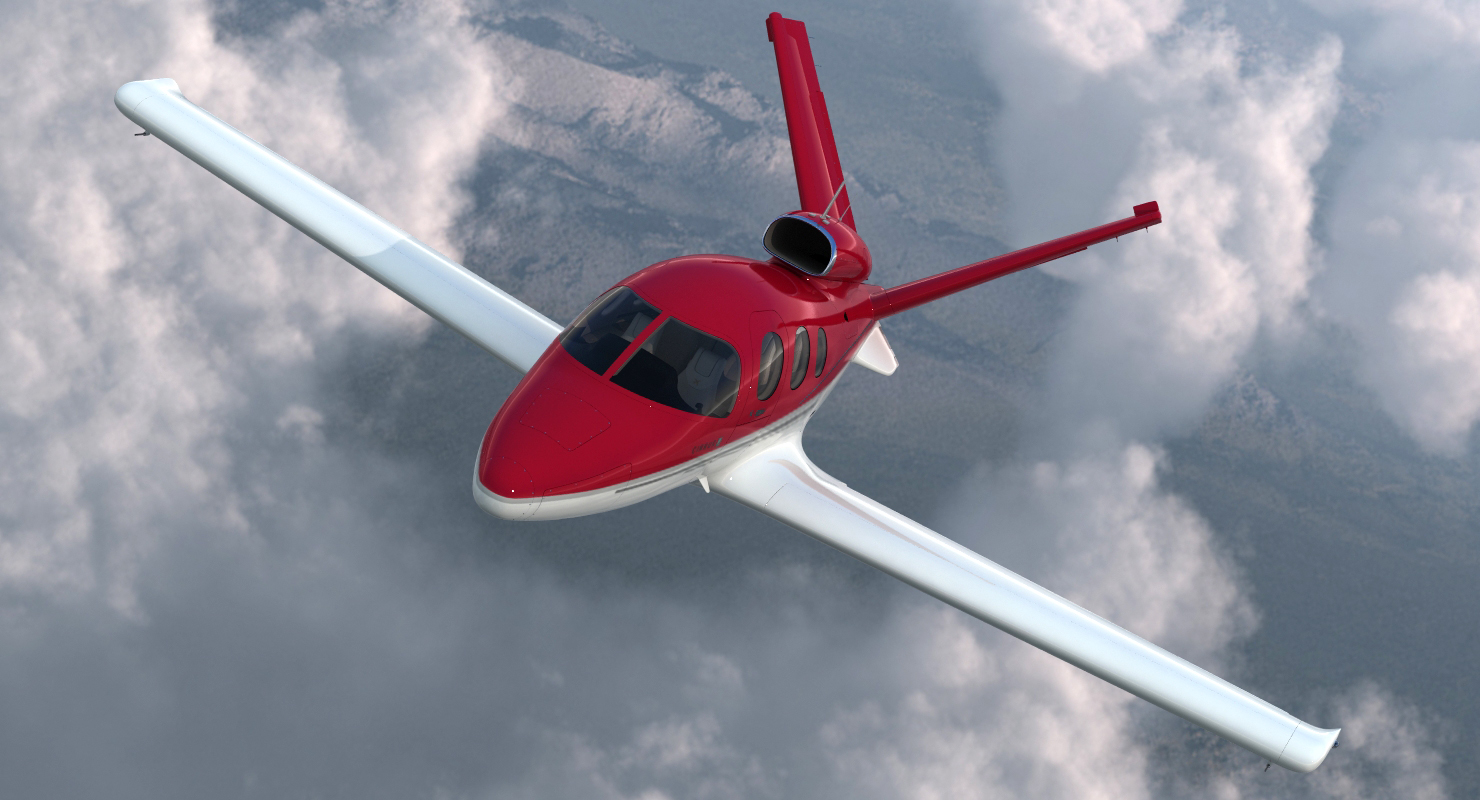 3D model Cirrus Vision sf50 Light Jet Rigged