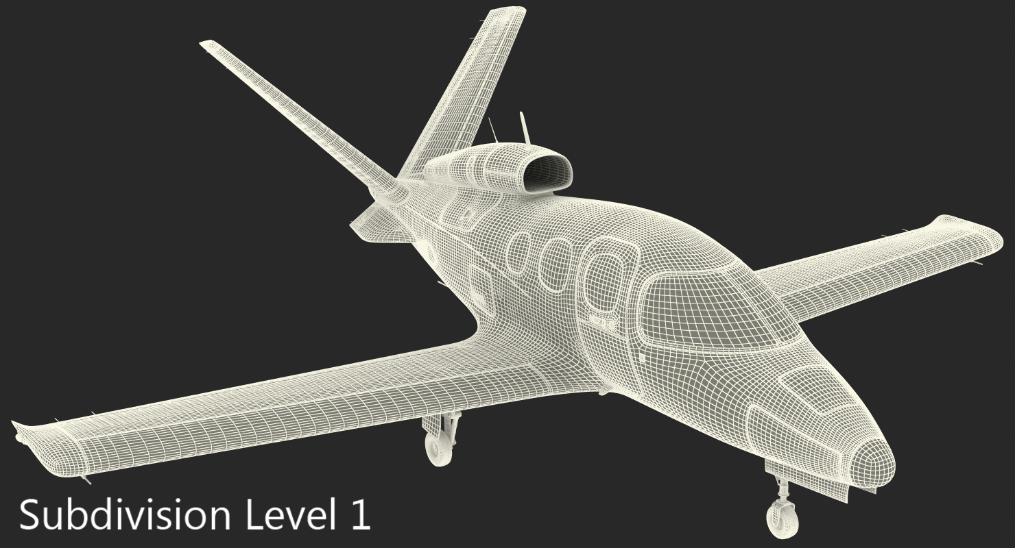 3D model Cirrus Vision sf50 Light Jet Rigged