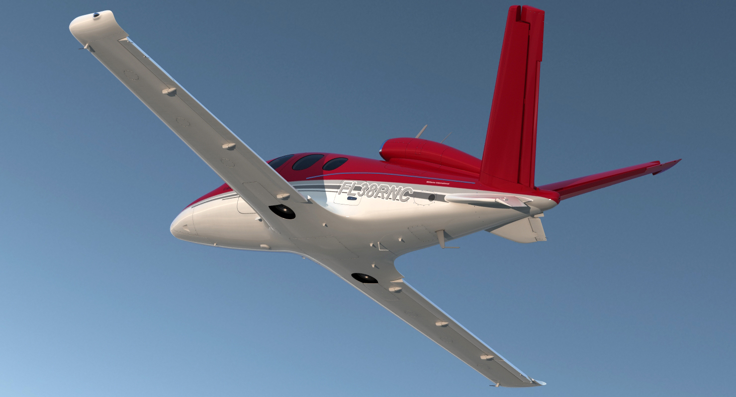 3D model Cirrus Vision sf50 Light Jet Rigged