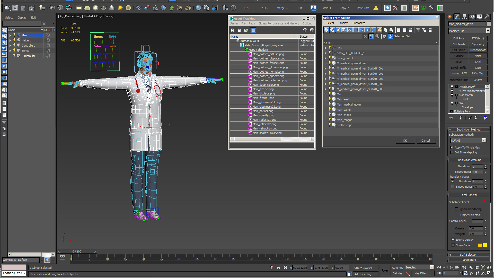 3D Male Doctor Rigged model