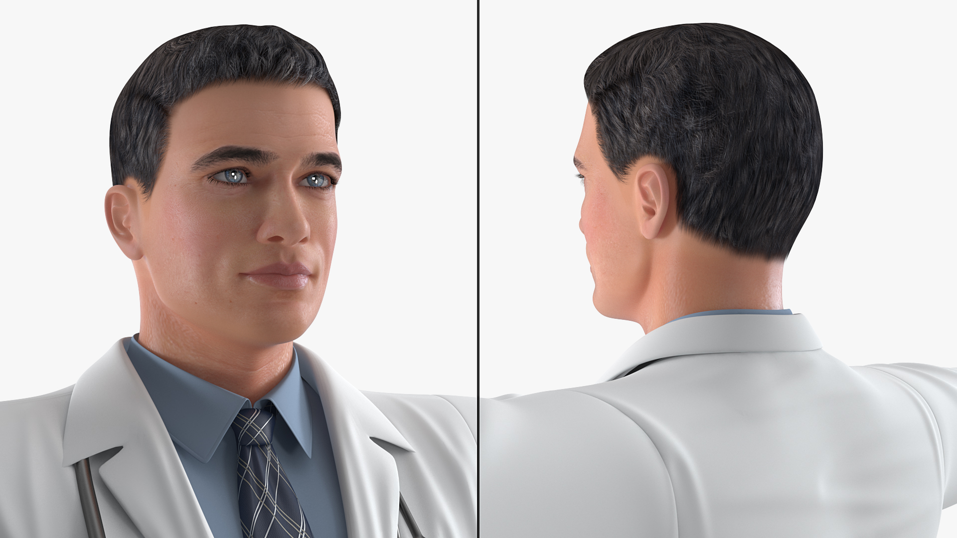 3D Male Doctor Rigged model