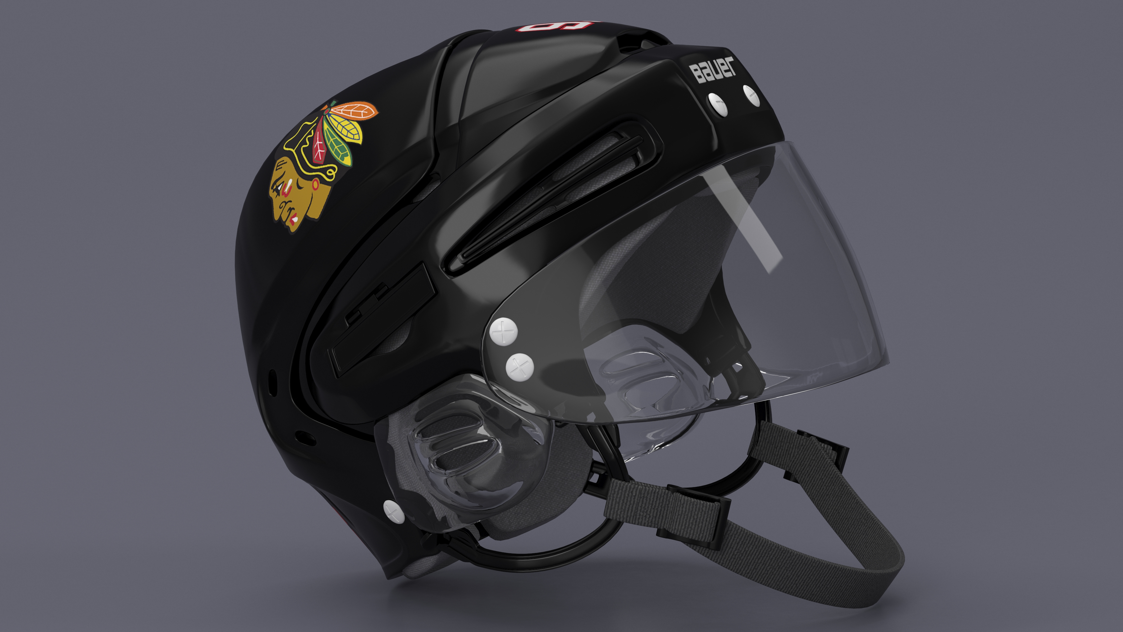 Hockey Helmet Chicago Blackhawks 3D