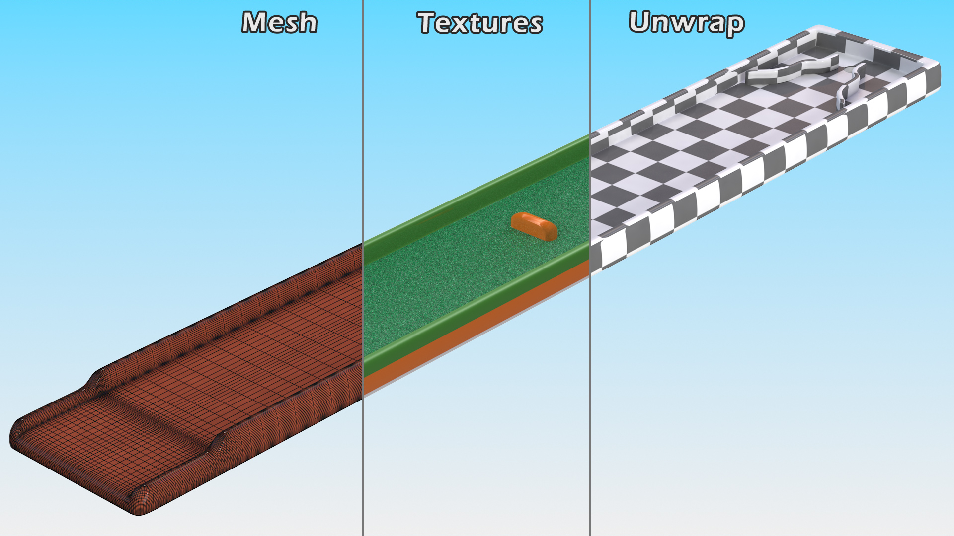 Minigolf 35 Portable Course Hole 1 3D model