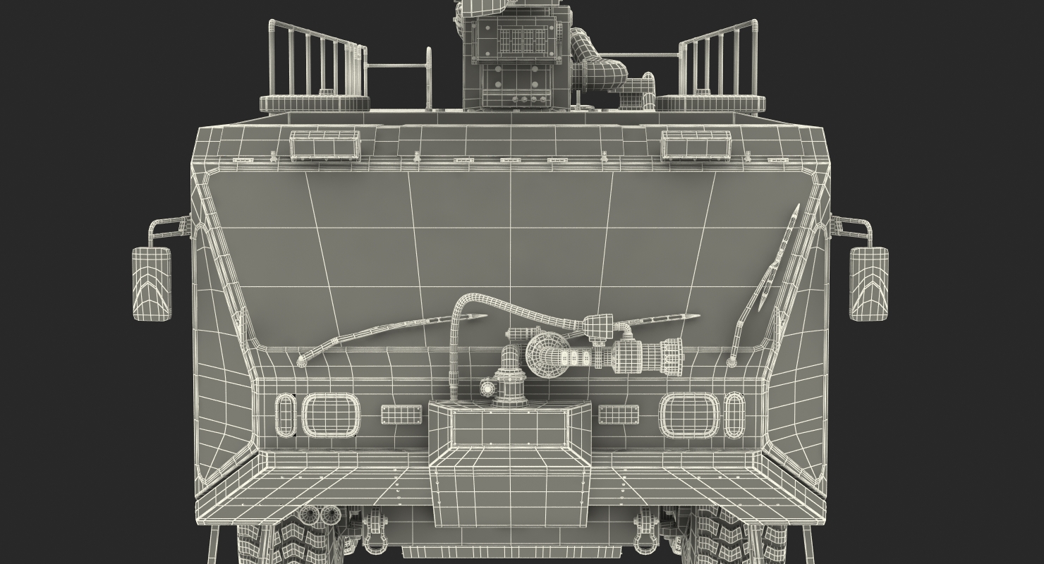 3D model Oshkosh Striker 4500 ARFF Airport Engine