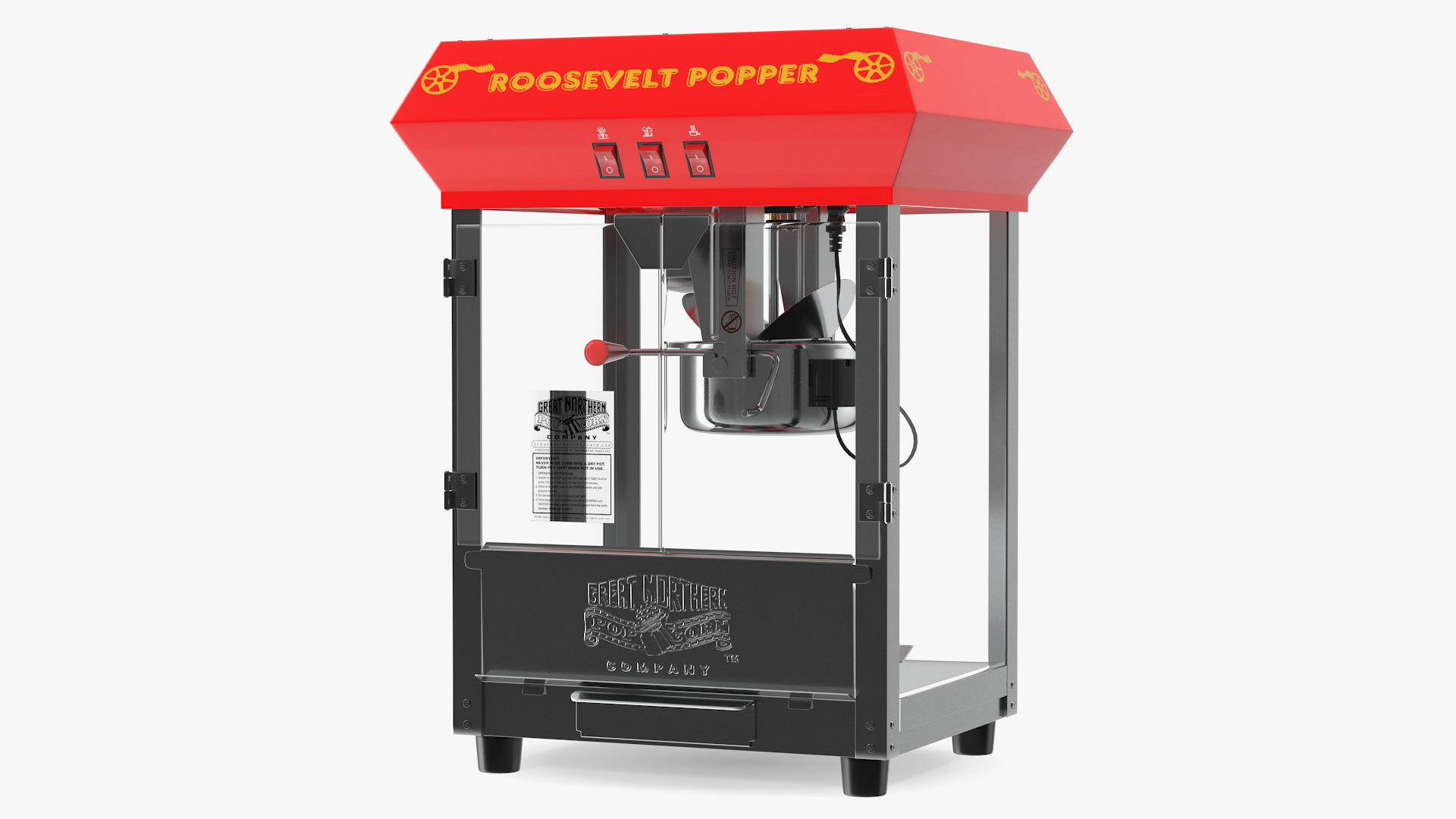 3D Empty Popcorn Machine Great Northern