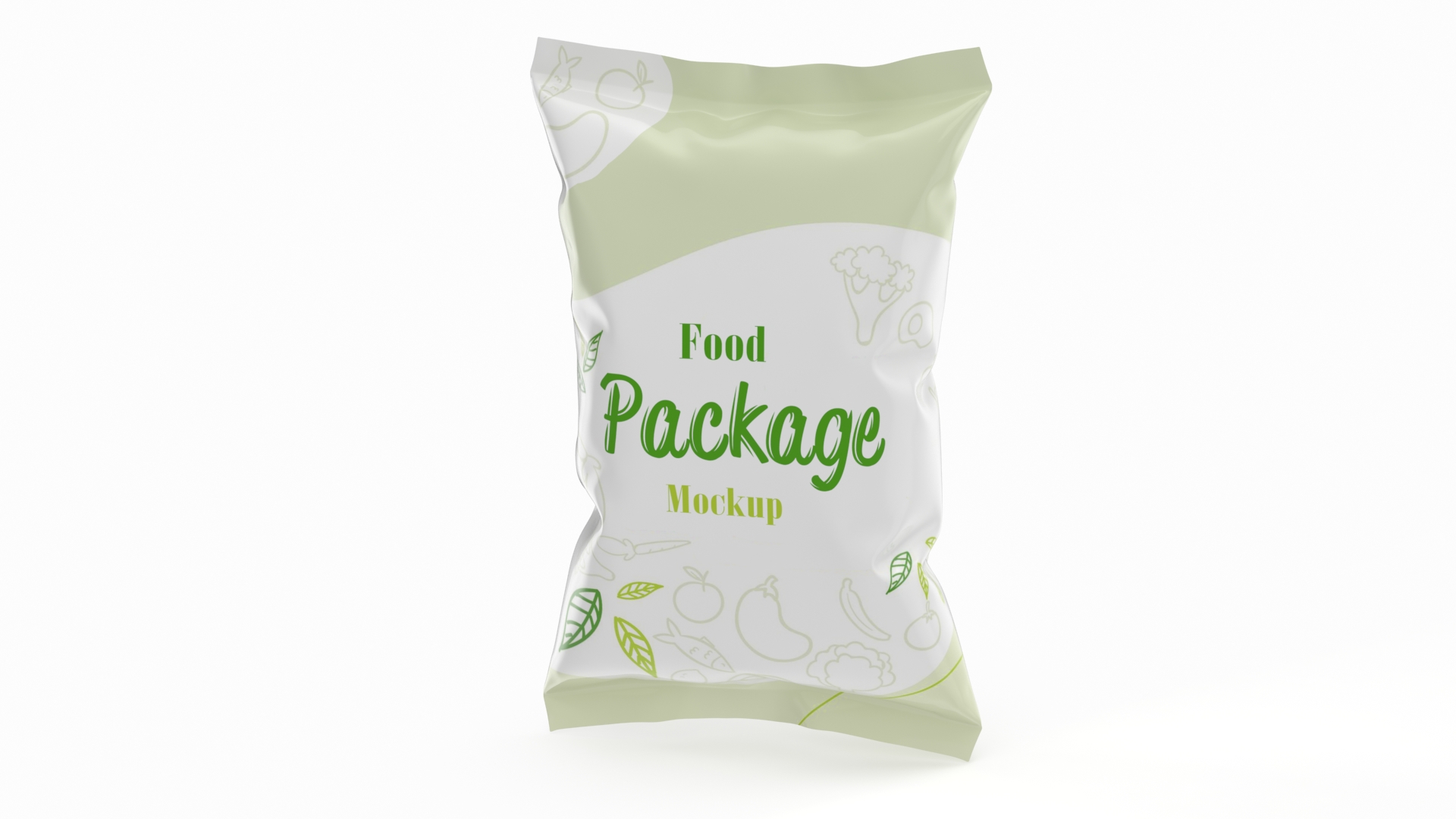 3D model Mockup Food Package Green