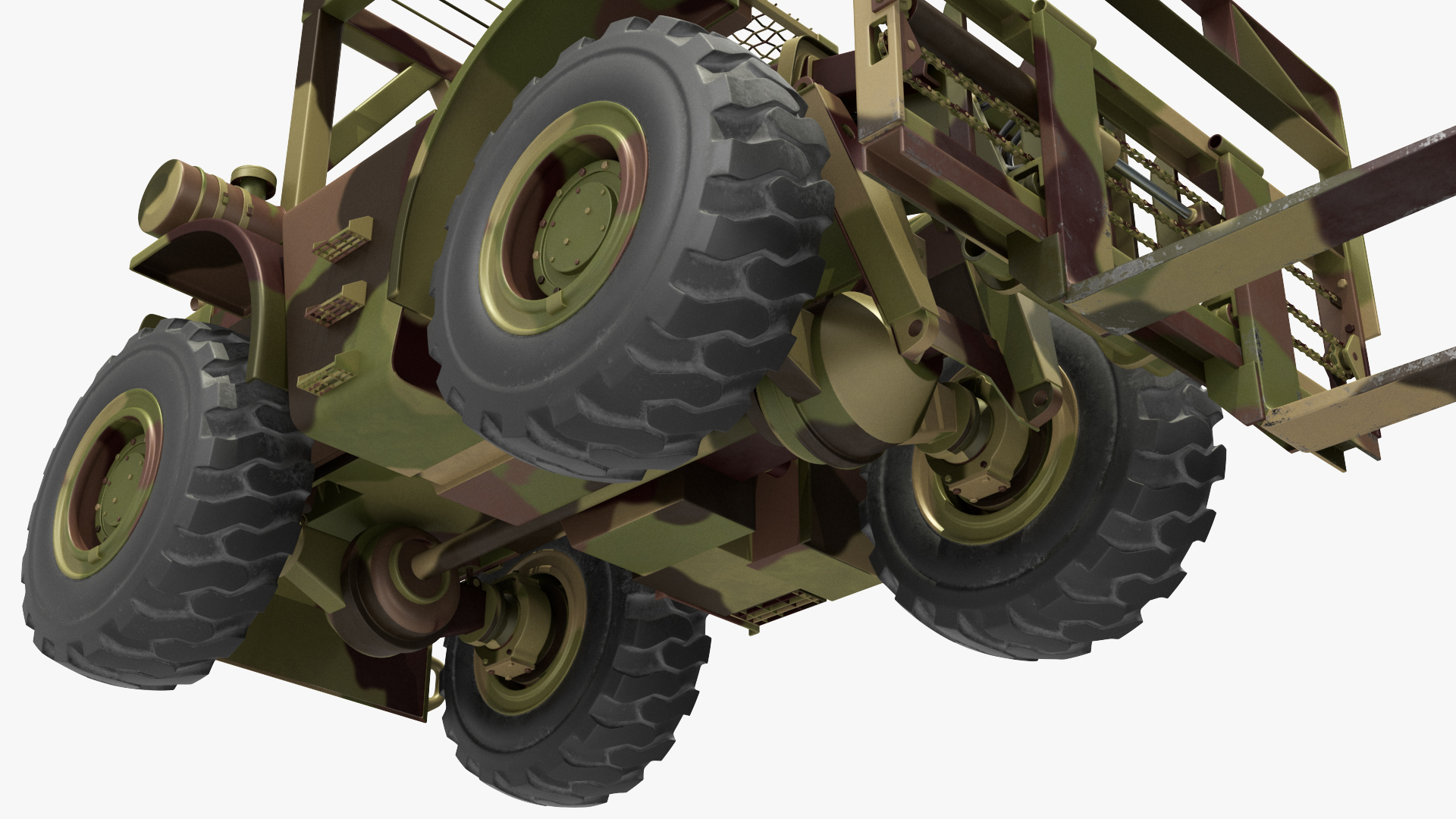 Pettibone Rough Terrain Camouflage Military Forklift 3D