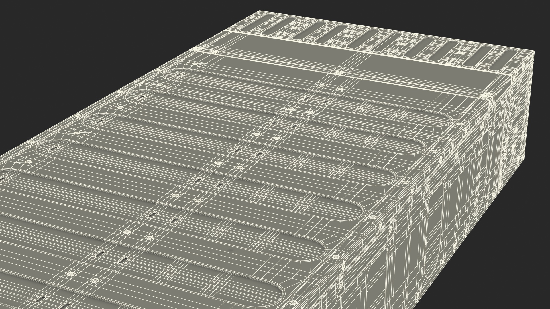 3D model HPE Cloudline CL5200 Server Opened with Disks