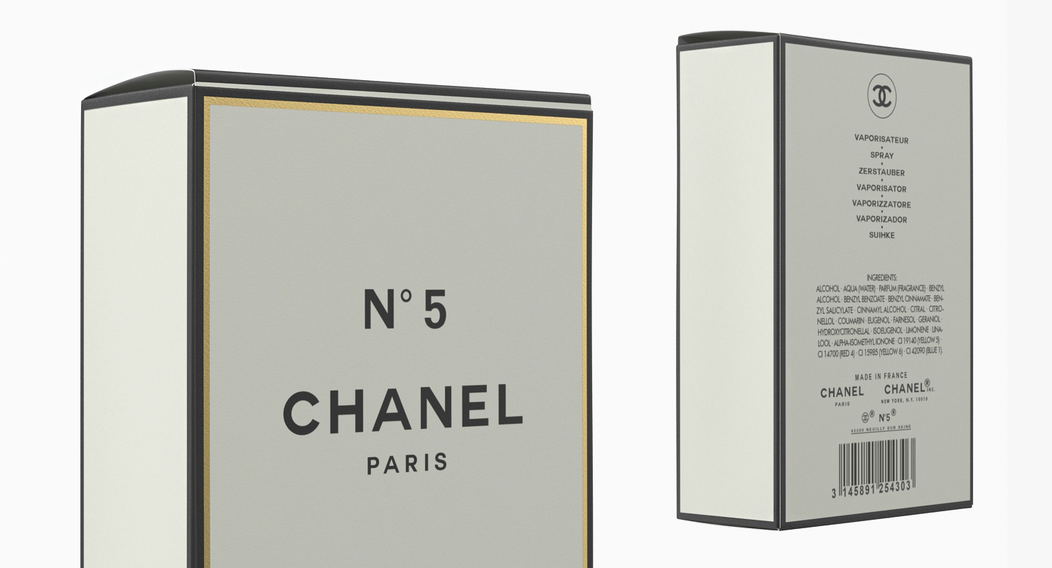 3D model Chanel No 5 Eau De Parfum Spray with Box