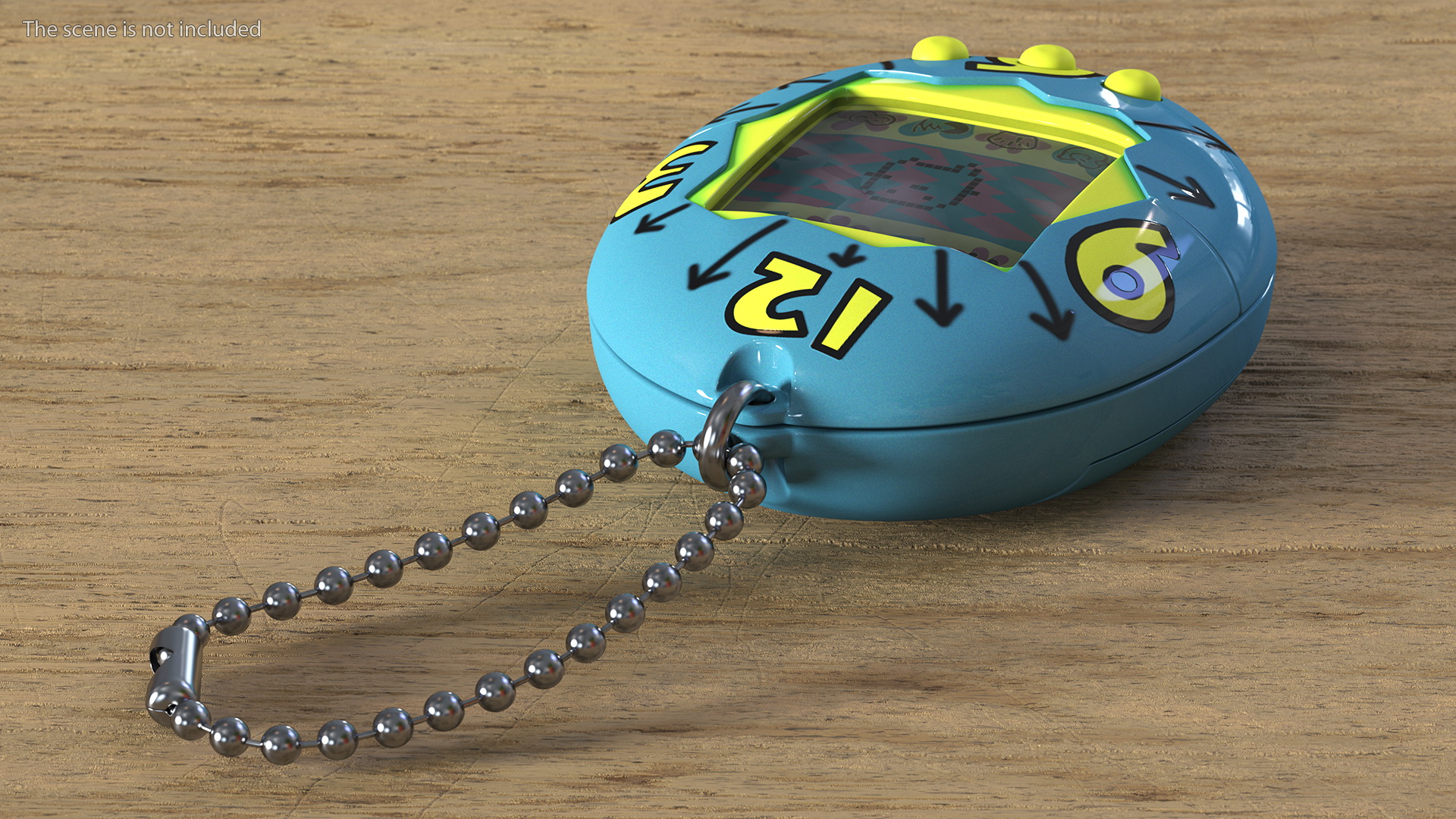 3D model Retro Tamagotchi Bandai Yellow-Blue