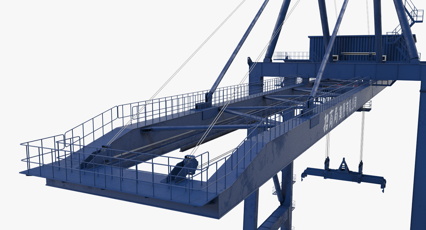 3D model Container Crane Blue