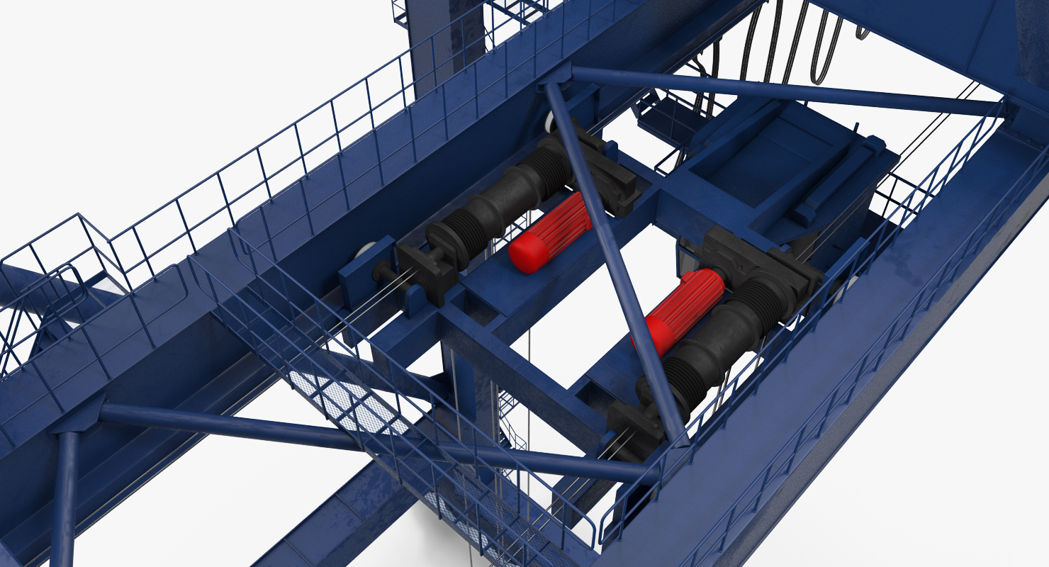 3D model Container Crane Blue