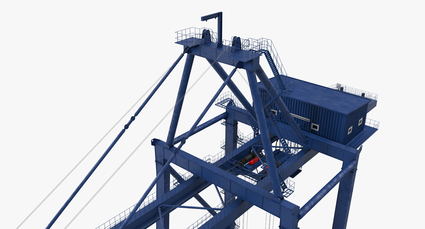 3D model Container Crane Blue