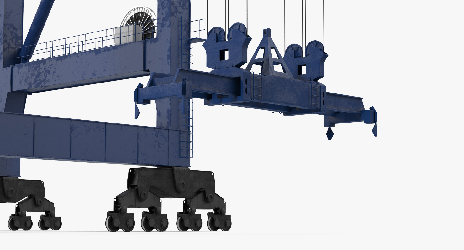 3D model Container Crane Blue