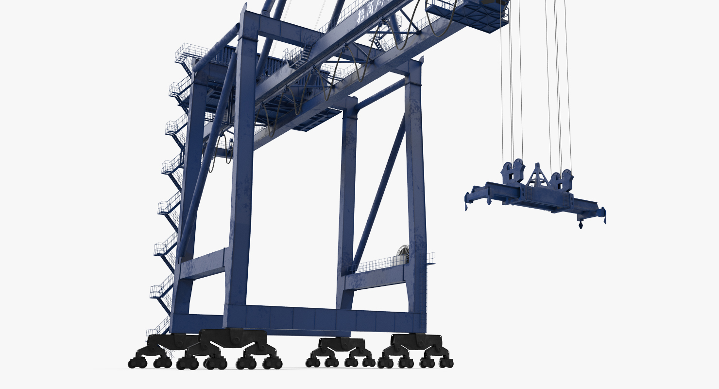 3D model Container Crane Blue