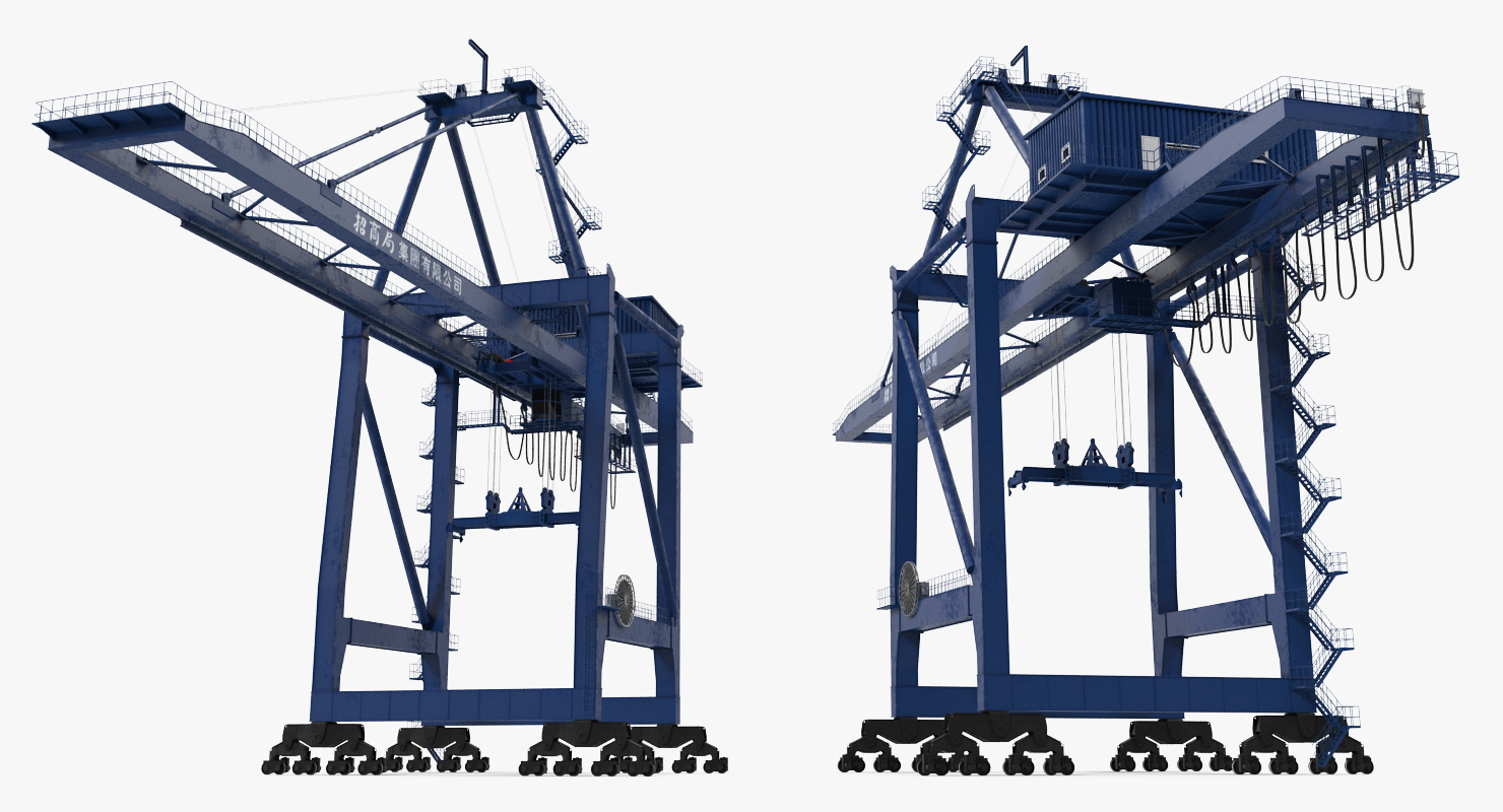 3D model Container Crane Blue