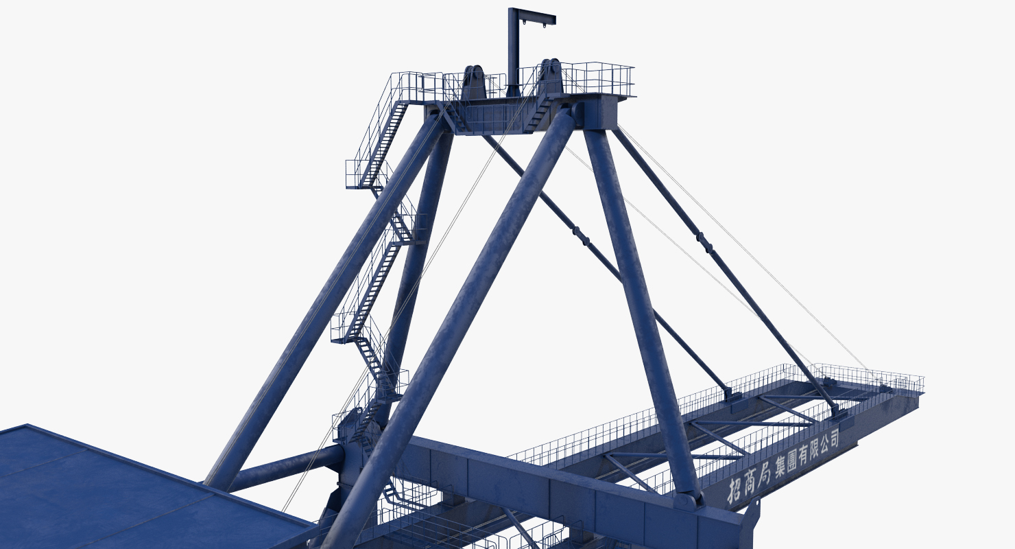 3D model Container Crane Blue