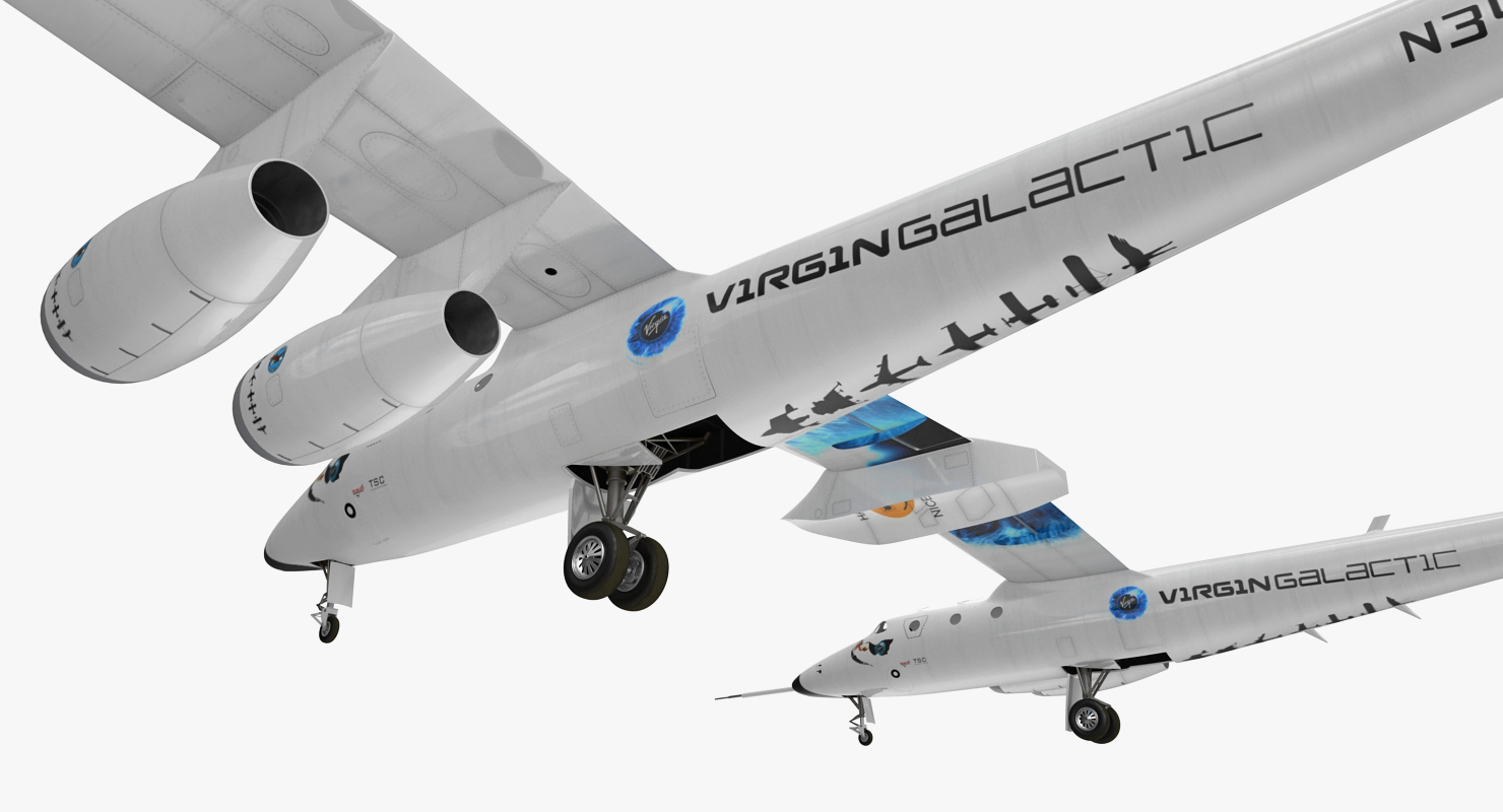 Virgin Galactic LauncherOne Rigged 3D model