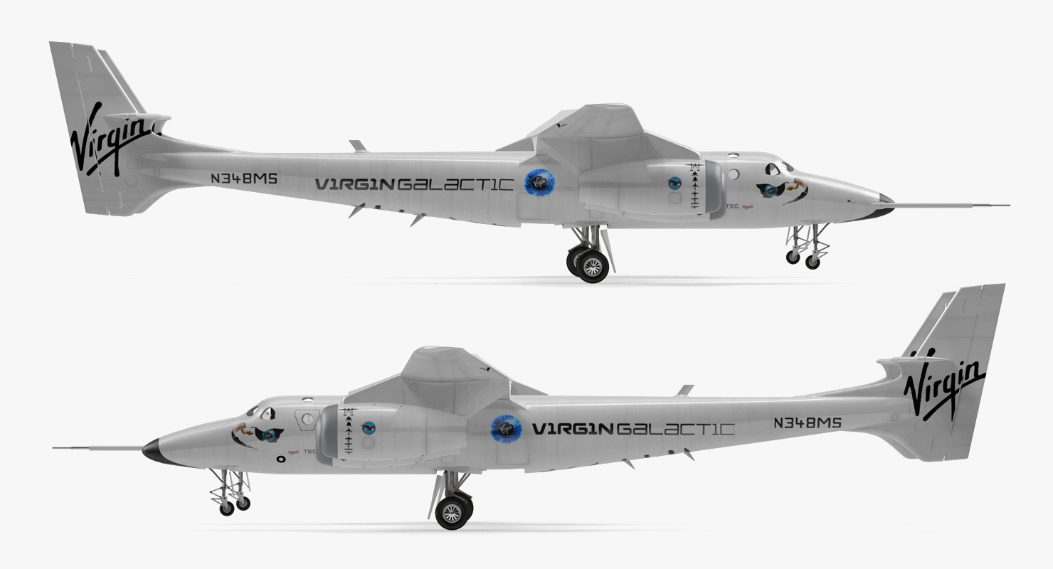 Virgin Galactic LauncherOne Rigged 3D model