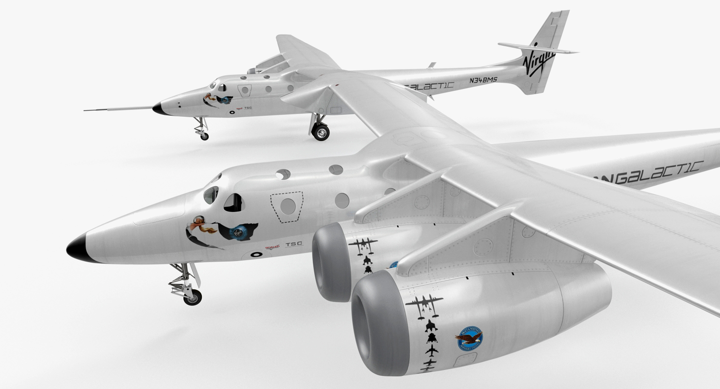 Virgin Galactic LauncherOne Rigged 3D model