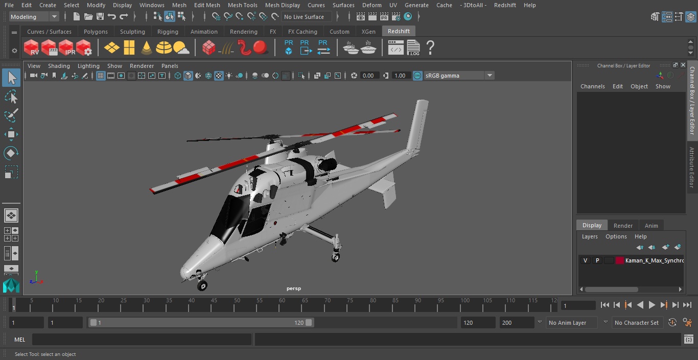 3D Synchropter Helicopter Exterior Only