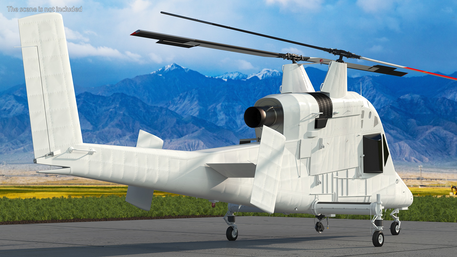 3D Synchropter Helicopter Exterior Only