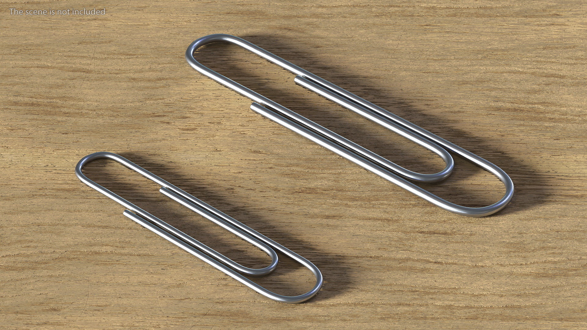 Paper Clip Oval Shape Metal 3D