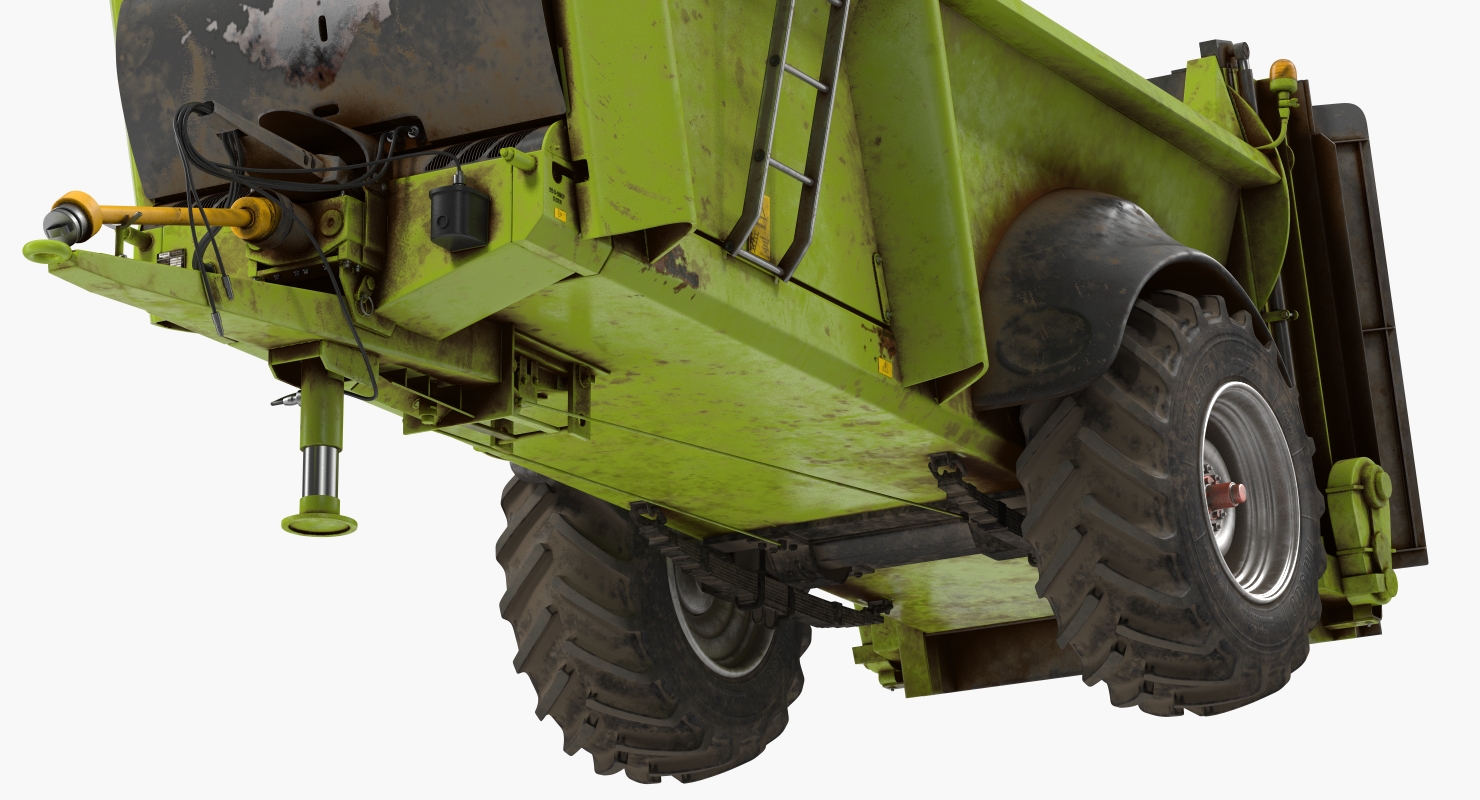 3D model Used Manure Spreader Generic Rigged