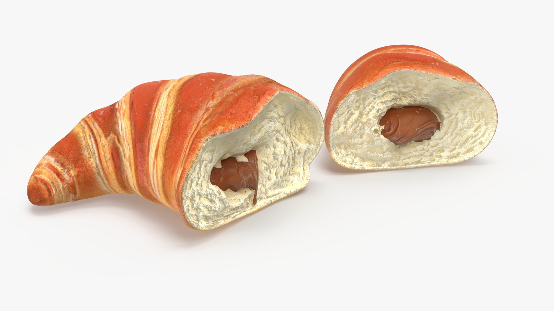 3D Croissant Halves