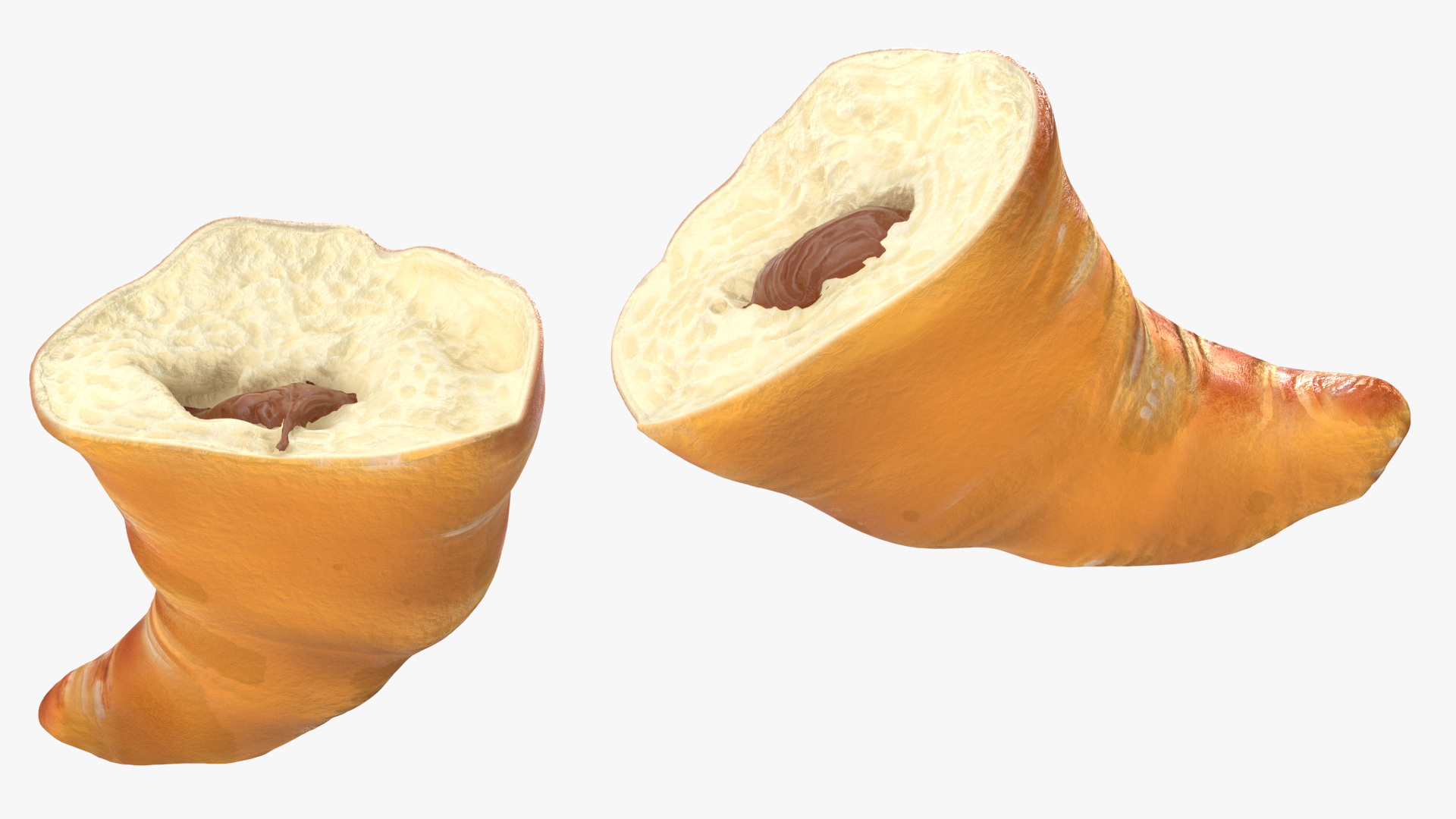 3D Croissant Halves