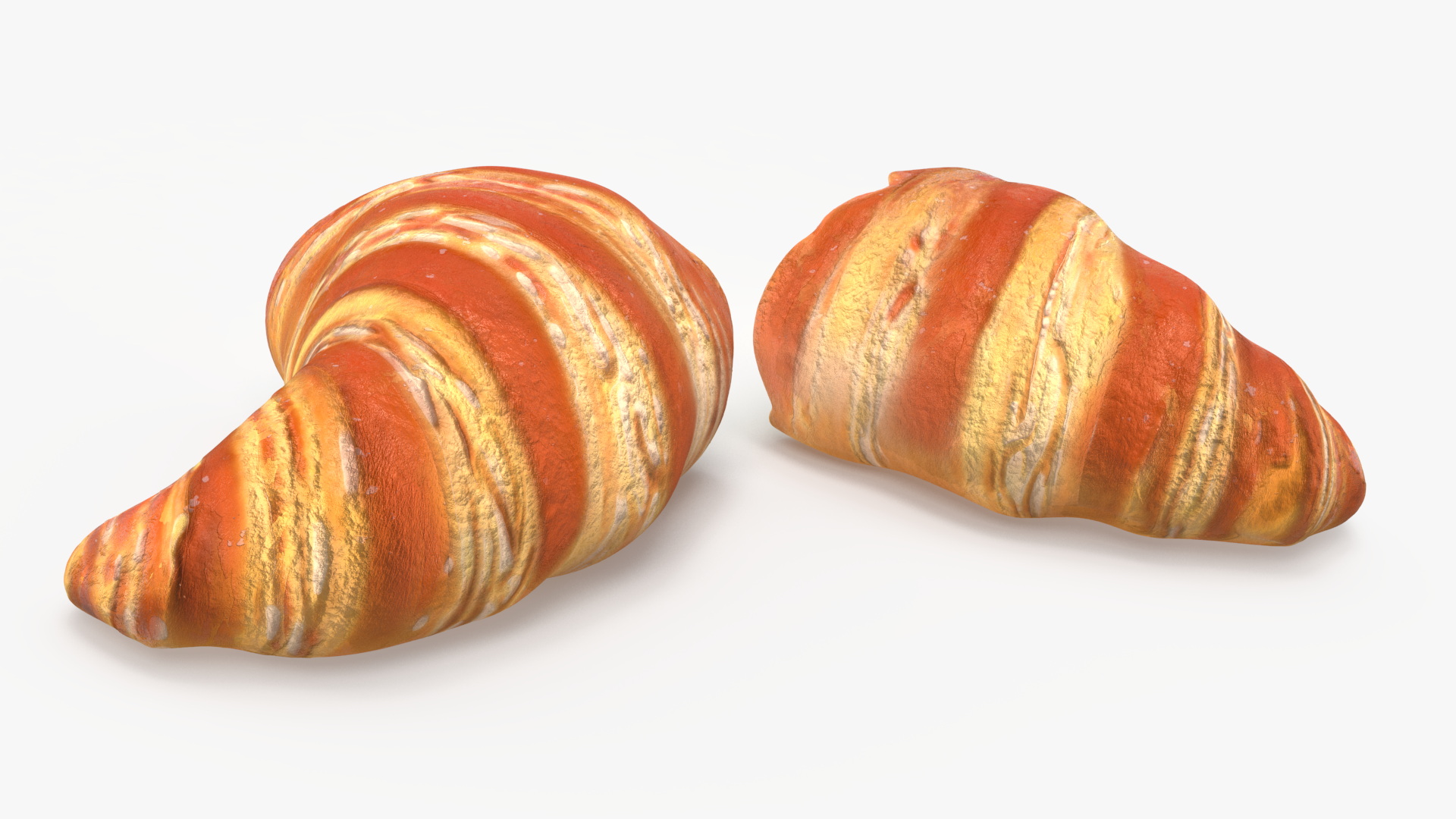 3D Croissant Halves