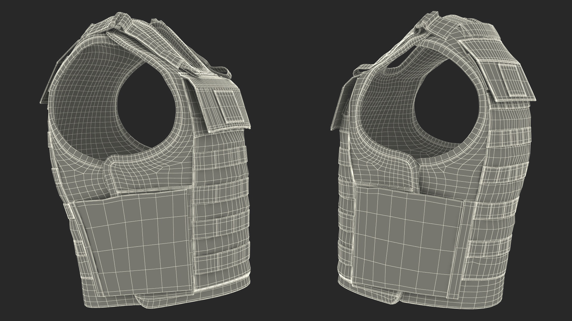 3D model Desert Army Body Armor Carrier