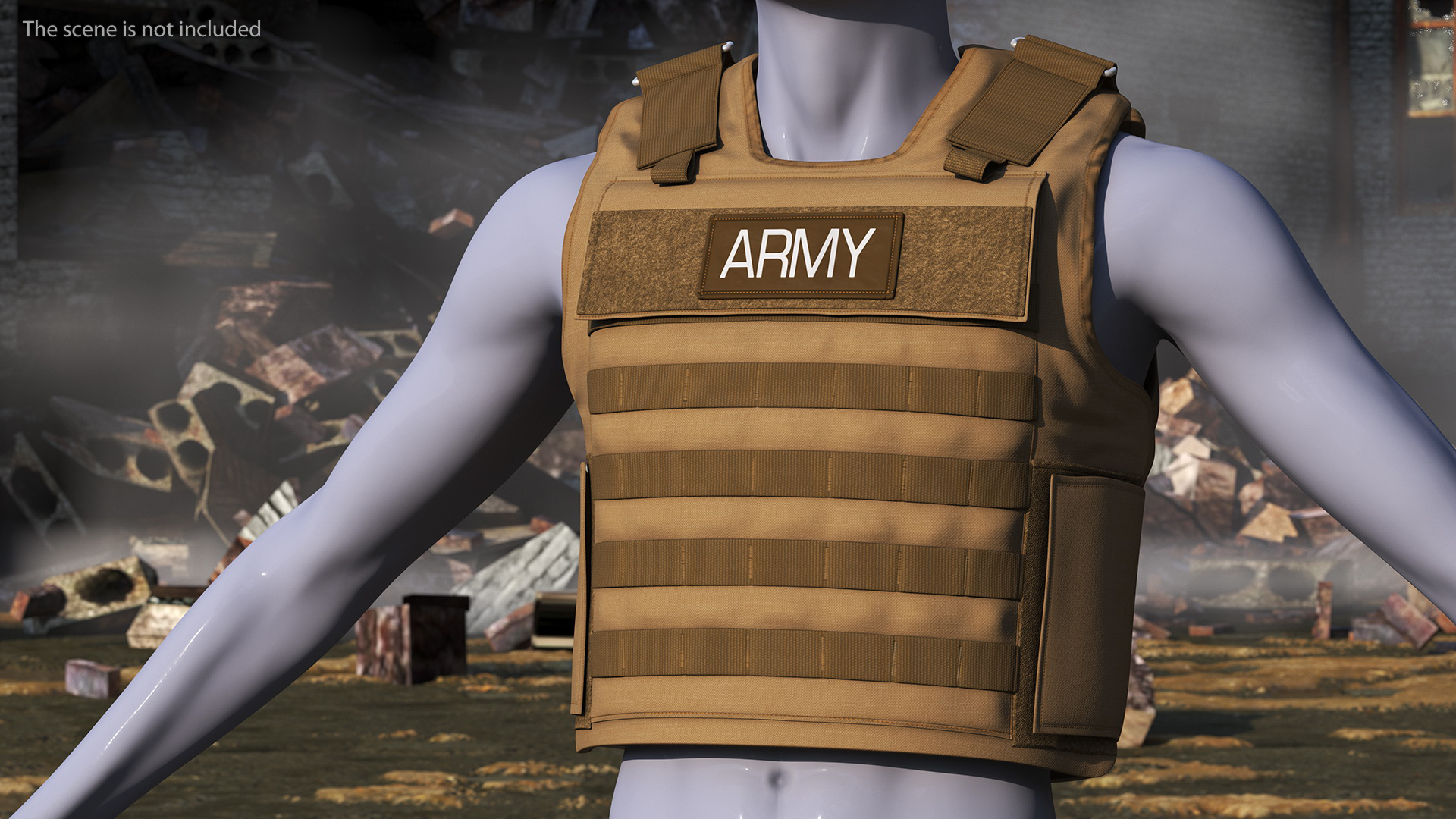 3D model Desert Army Body Armor Carrier