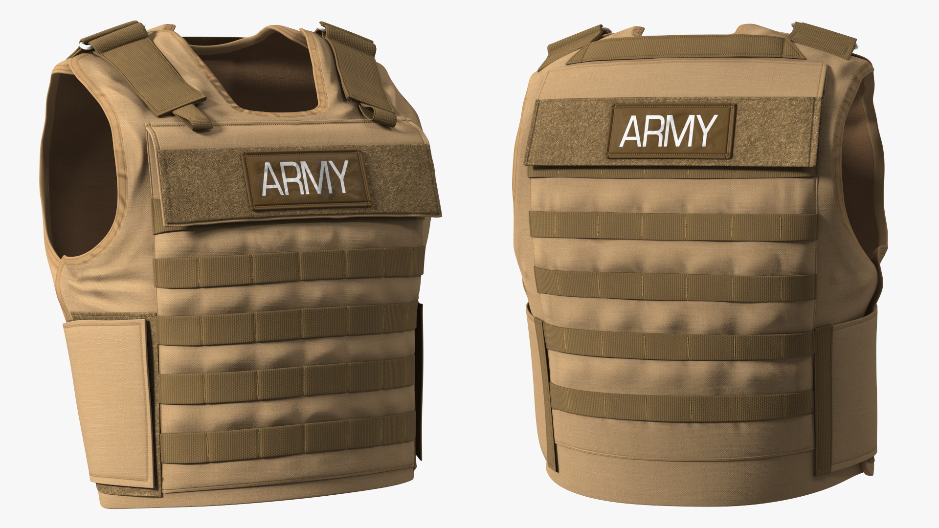 3D model Desert Army Body Armor Carrier