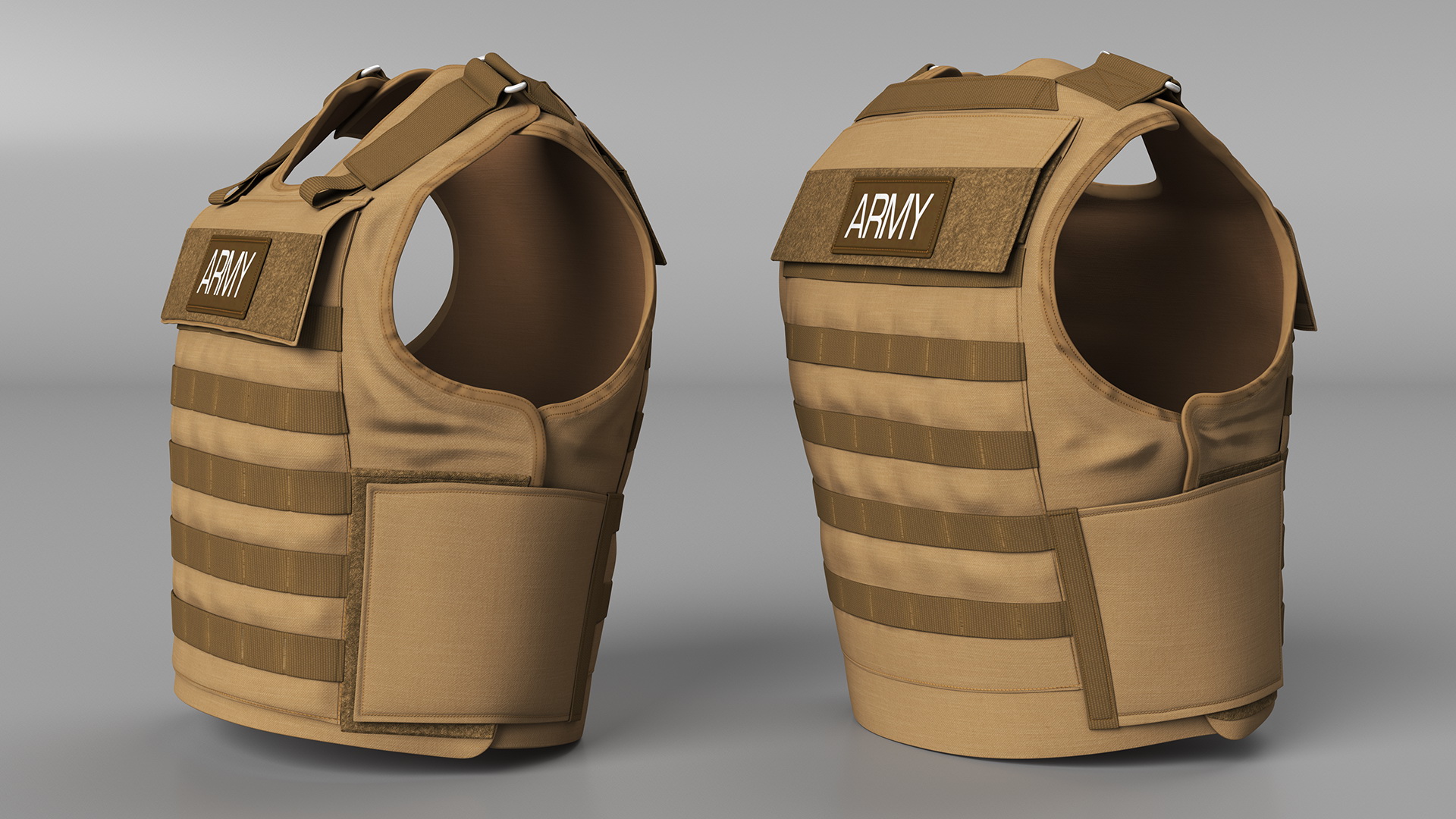 3D model Desert Army Body Armor Carrier