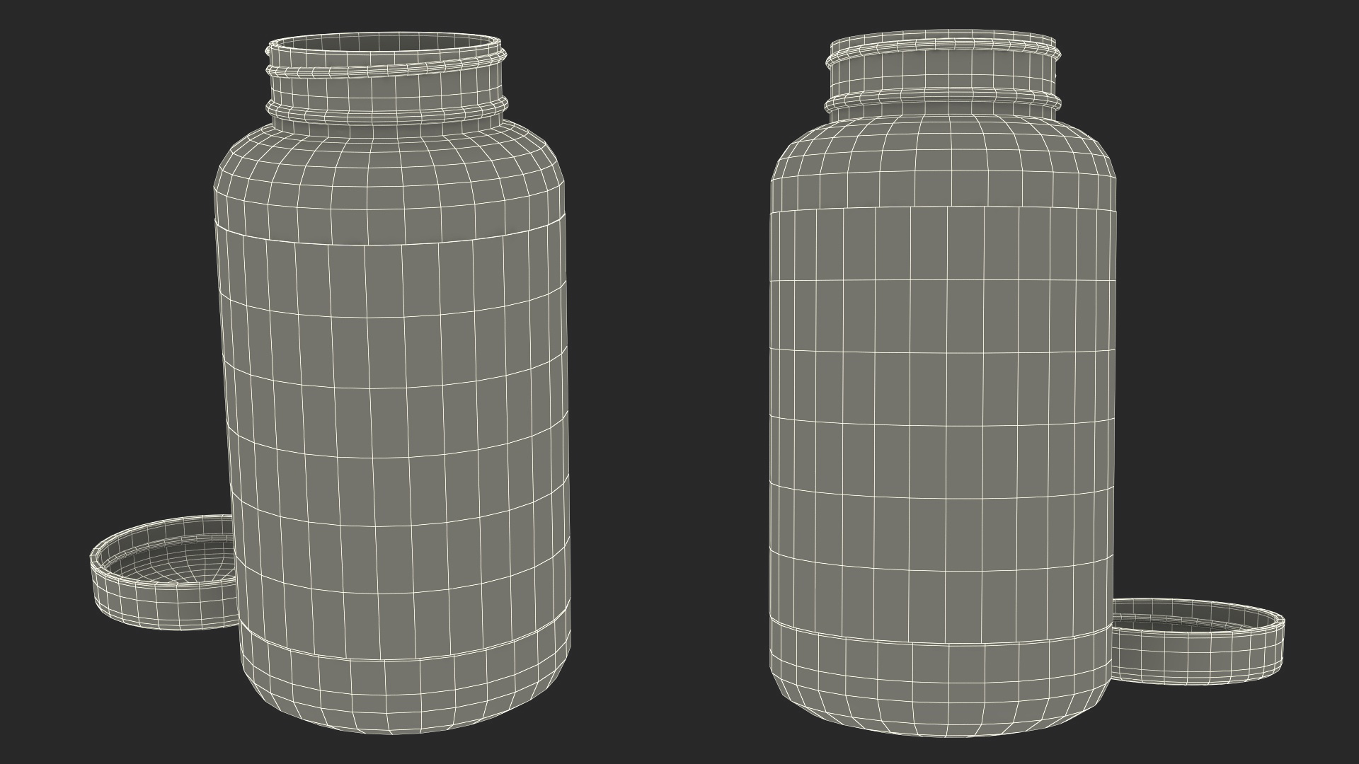 3D Omega 3 Pills in Bottle model