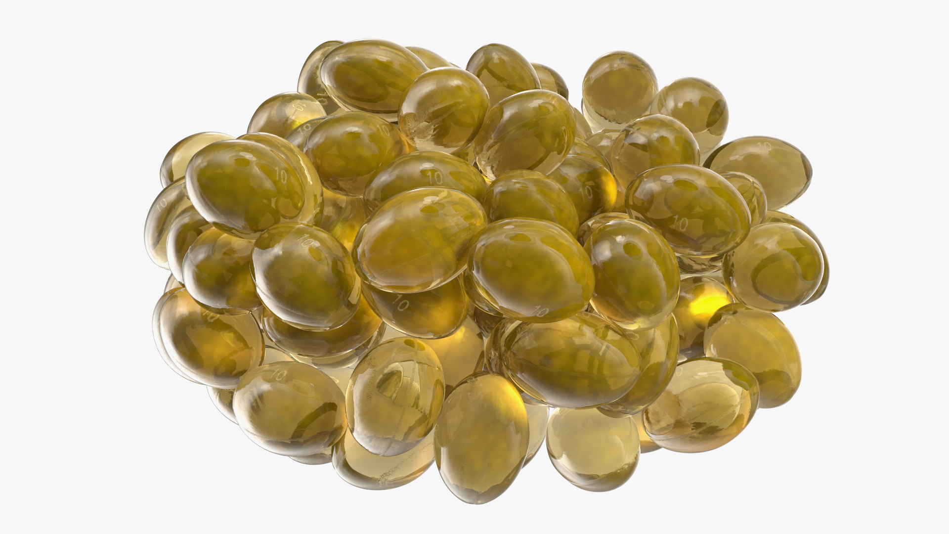 3D Omega 3 Pills in Bottle model